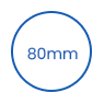 Coperchio per tazza monouso in PP da 80 mm icon