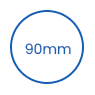 Coperchio per tazza monouso in PP da 90 mm icon